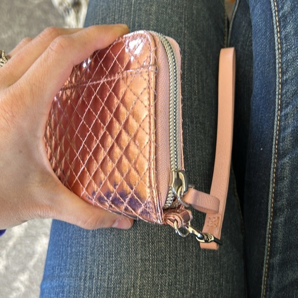RARE Vera Bradley Rose Gold Accordian Style Wallet/Wristlet - Picture 5 of 12